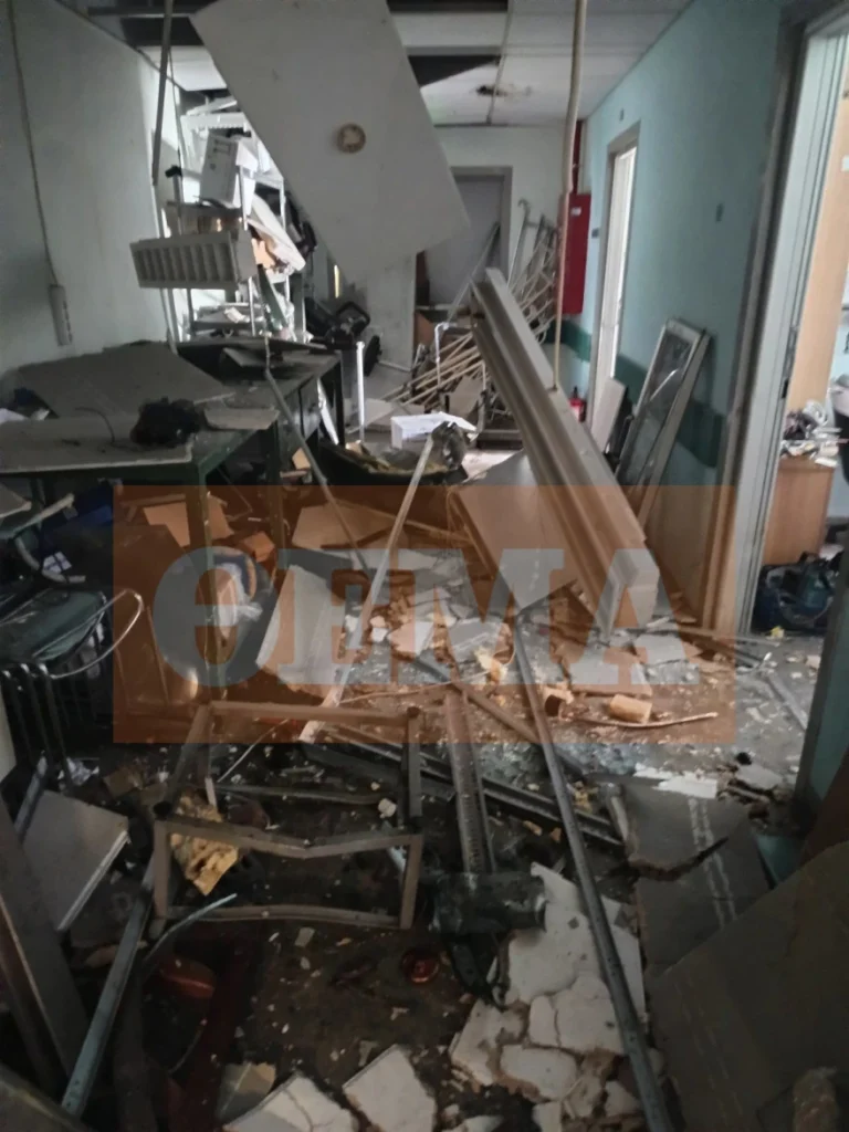 Βομβαρδισμένο τοπίο ο χώρος του νεκροτομείου στο Νοσοκομείο Σερρών μετά την έκρηξη - Δείτε φωτογραφίες
