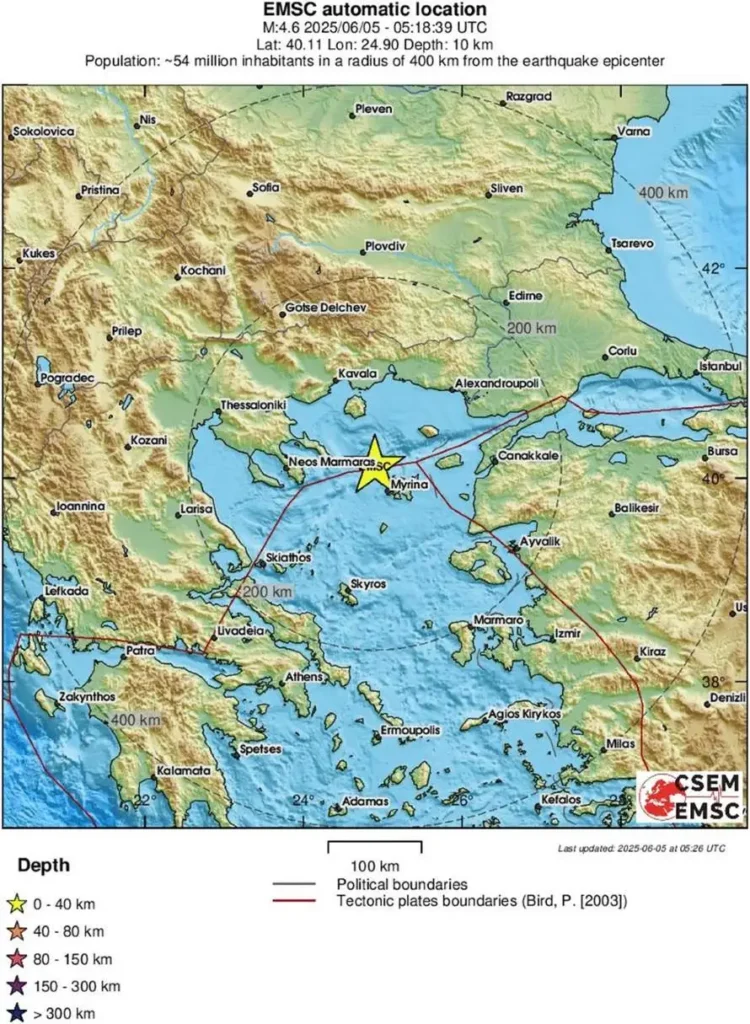 Ισχυρός σεισμός 4,6 Ρίχτερ ανοιχτά της Λήμνου – «Είναι προφανές ότι βρισκόμαστε σε μια σεισμική έξαρση»