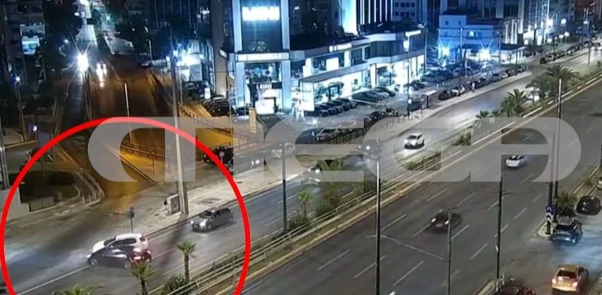 Λεωφόρος Συγγρού: Βίντεο με την καραμπόλα τριών αυτοκινήτων – Ένας σοβαρά τραυματίας