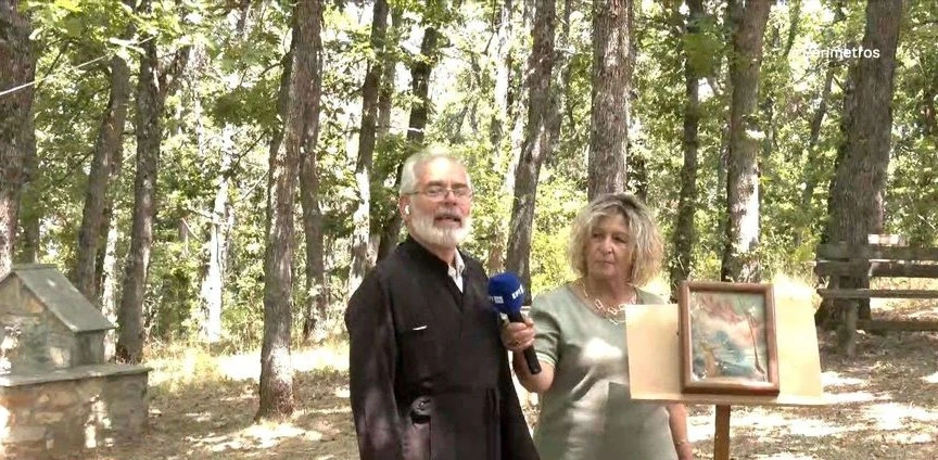 Λέχοβο: Η περίφημη εικόνα με το βόλι στο ξωκκλήσι του Προφήτη Ηλία