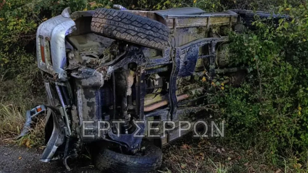 Σέρρες: Τροχαίο στην Καστανούσσα λόγω ολισθηρότητας του δρόμου