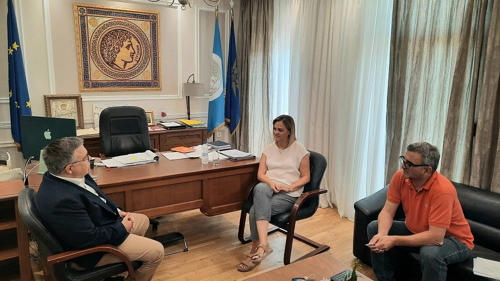 Επίσκεψη του Γενικού Γραμματέα Αποκεντρωμένης Διοίκησης Μ-Θστη Δήμαρχο Σερρών