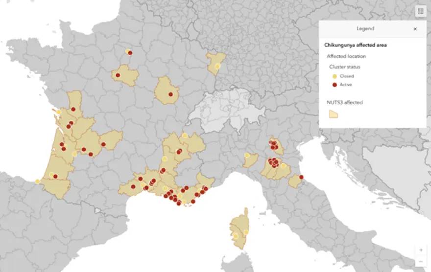 Tα κρούσματα τσικουνγκούνια και δάγκειου πυρετού στην ΕΕ ξεπέρασαν φέτος αυτά του Δυτικού Νείλου