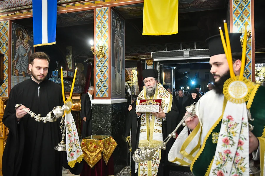 Σέρρες: Υποδοχή του Ιερού Λειψάνου του Οσίου Παταπίου στον ιερό Μητροπολιτικό Ναό Παμμεγίστων Ταξιαρχών