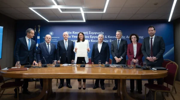  Υπεγράφη για πρώτη φορά Κοινωνική Συμφωνία Κυβέρνησης και Εθνικών Κοινωνικών Εταίρων – Νέα εποχή για τις Συλλογικές Συμβάσεις