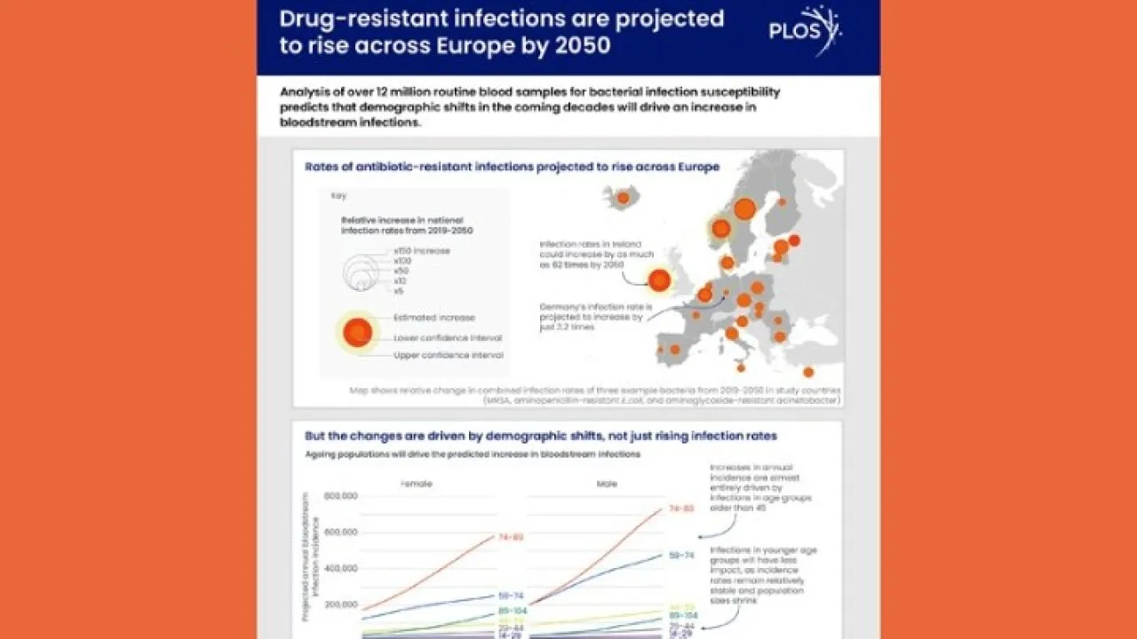Η γήρανση του πληθυσμού ενδέχεται να οδηγήσει σε αύξηση των ανθεκτικών βακτηριακών λοιμώξεων του αίματος στην Ευρώπη