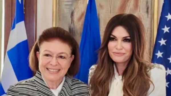 Συνάντηση της υπουργού Πολιτισμού Λίνας Μενδώνη με την πρέσβη των ΗΠΑ, Kimberly Guilfoyle