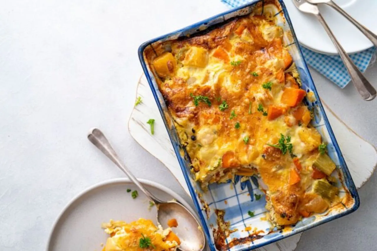 Πατάτες και γλυκοπατάτες ογκρατέν