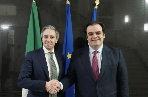 Συνάντηση Κυριάκου Πιερρακάκη με τον Αντιπρόεδρο της Κυβέρνησης και Υπουργό Οικονομικών της Ιρλανδίας Simon Harris