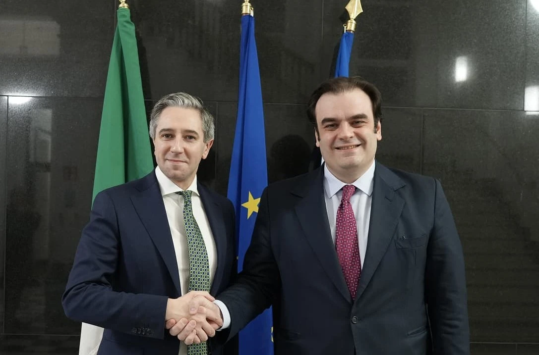 Συνάντηση Κυριάκου Πιερρακάκη με τον Αντιπρόεδρο της Κυβέρνησης και Υπουργό Οικονομικών της Ιρλανδίας Simon Harris