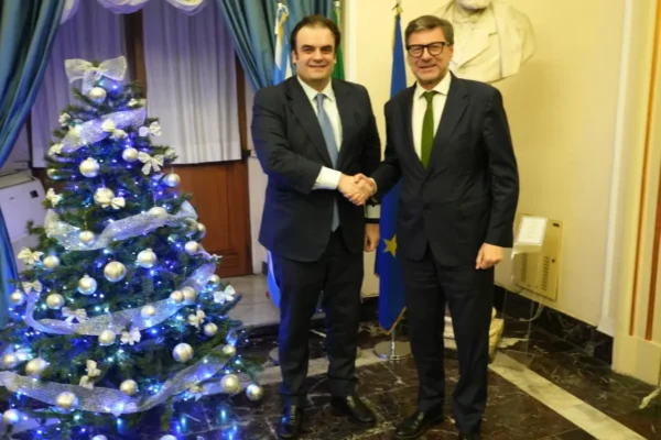 Συνάντηση Κυριάκου Πιερρακάκη στη Ρώμη με τον Ιταλό Υπουργό Οικονομικών Giancarlo Giorgetti