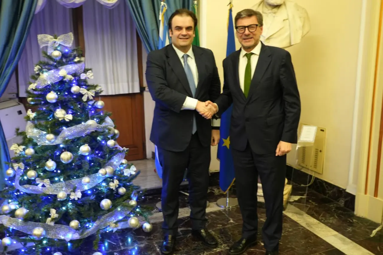 Συνάντηση Κυριάκου Πιερρακάκη στη Ρώμη με τον Ιταλό Υπουργό Οικονομικών Giancarlo Giorgetti