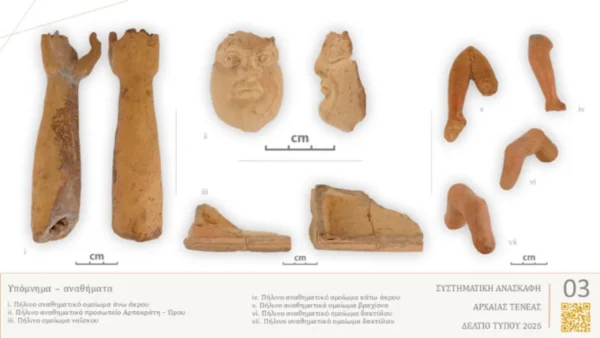 Αποτελέσματα της έρευνας «Αρχαίας Τενέας» στο Χιλιομόδι Κορινθίας – Νέα ευρήματα για το κτίριο που συνδέεται με μυστηριακές τελετές ίασης