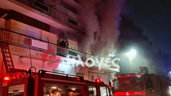 Μεγάλη φωτιά σε διαμέρισμα στις Σέρρες
