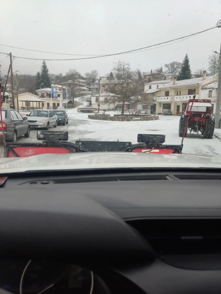Στα λευκά Άνω Βροντού και Ορεινή- Χιονοπτώσεις σε διάφορα σημεία του Δήμου Σερρών