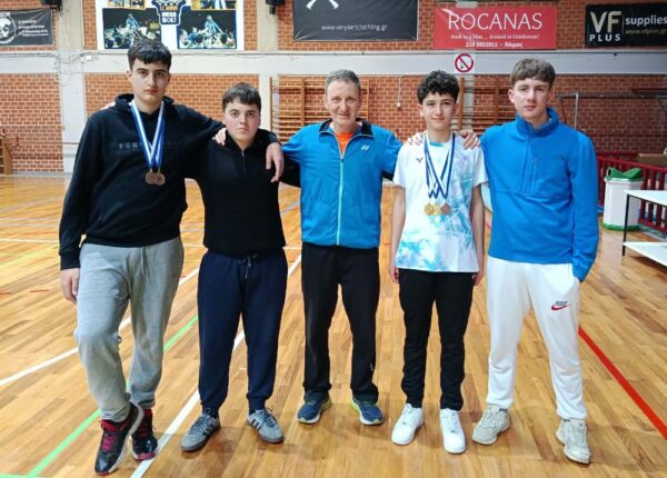 Πανελλήνιο ΟΠΕΝ Αντιπτέρισης Κ15 & Κ 19: Αθλητής των Αγώνων ο Σερραίος Μπουδούρης Δημήτριος με 2 χρυσά κ 1 χάλκινο μετάλλιο